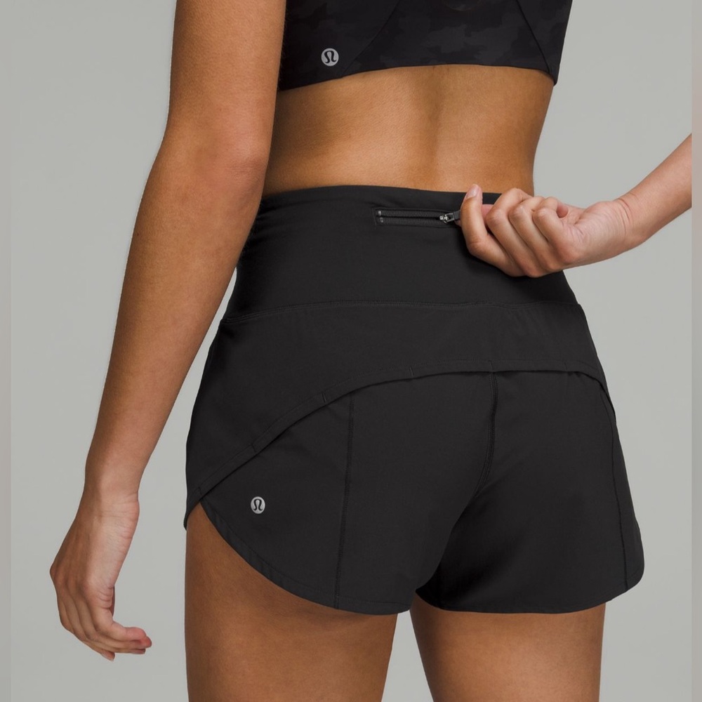 Lululemon Speed Up Lined Shorts 2.5" in Black, Size 6